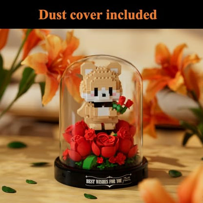 Artificial Flower Animal Toy Building Set for Adult