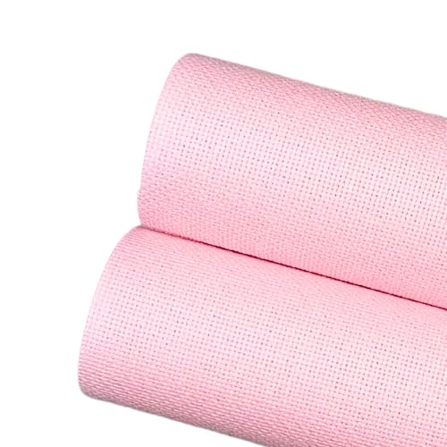 2 Sheets of Pink 14 Count Aida Cloth