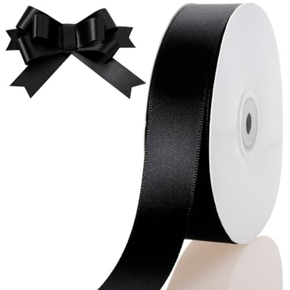1 Inch Black Ribbon 50Yards