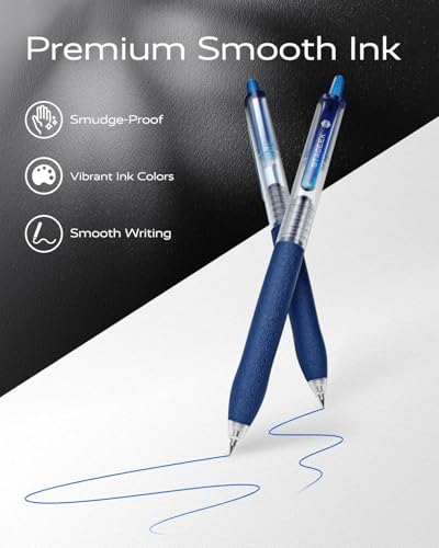 0.5mm Gel Pens Fine Point Smooth Writing Pens (12 Count)