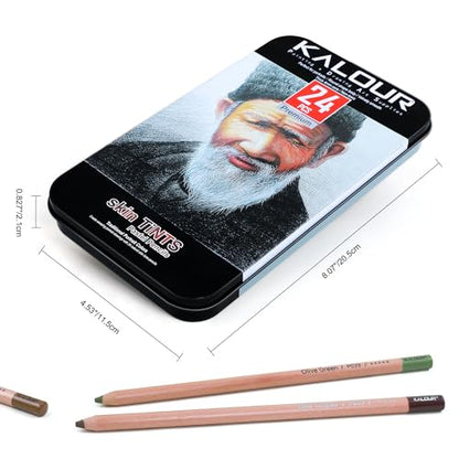 Pro Pastel Chalk Colored Pencils (24 Count)