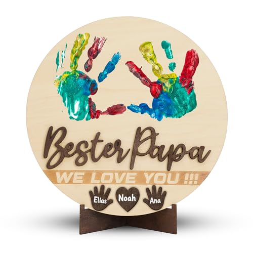 Personalized Bester Papa Handprint Sign