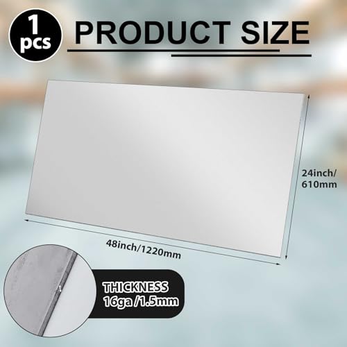 1 Pcs 24" x 48" 16 Gauge Sheet Metal