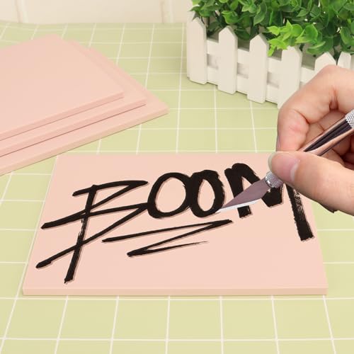 10 Pcs 8"x 6" Rubber Carving Blocks (10.4 Count)