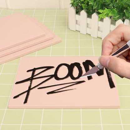 10 Pcs 8"x 6" Rubber Carving Blocks (10.4 Count)