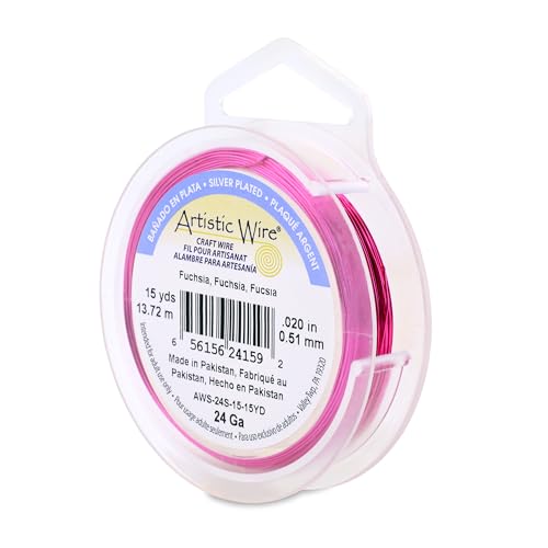 24 Gauge Silver Plated Tarnish Resistant Colored Copper Craft Wire