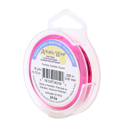 24 Gauge Silver Plated Tarnish Resistant Colored Copper Craft Wire