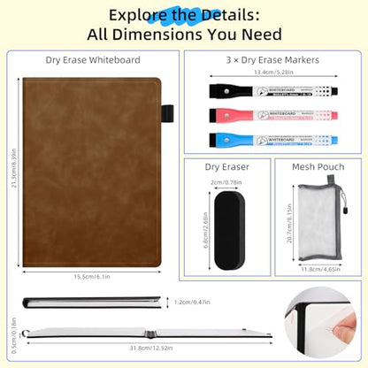 Portable Dry Erase Whiteboard Notebook