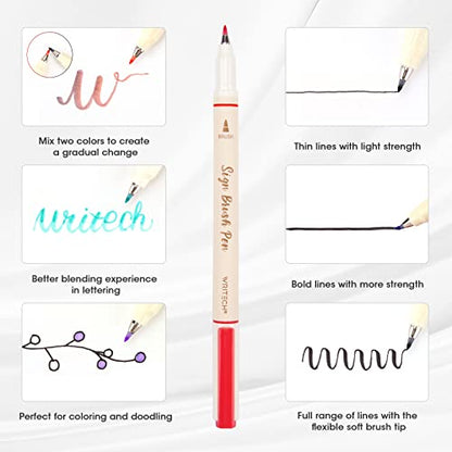 Brush Tip Marker Pens (12 Count)