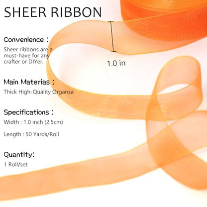 Orange Ribbon for Gift Wrapping