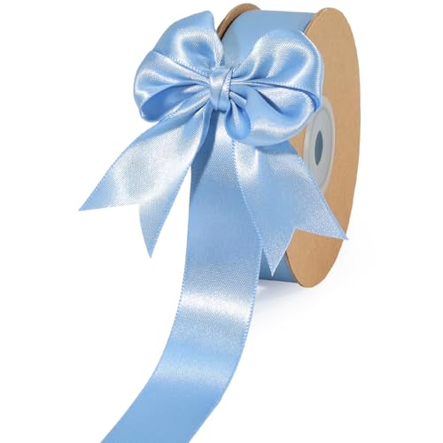 Light Blue Satin Ribbon 1 inch x 25 Yards