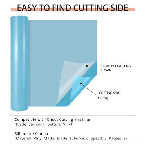 Light Blue Permanent Vinyl (40 Sq Ft)