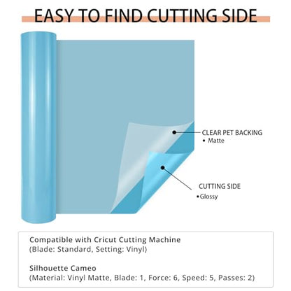 Light Blue Permanent Vinyl (40 Sq Ft)
