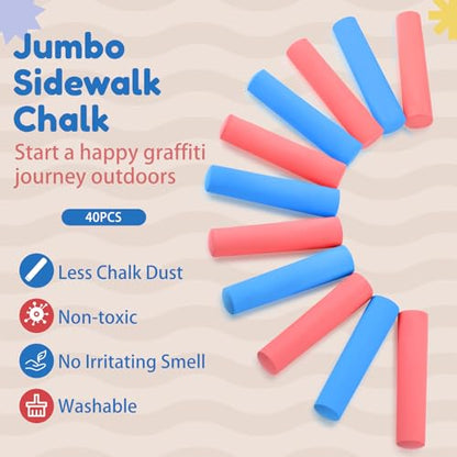 Jumbo Sidewalk Chalk for Kids Outdoor
