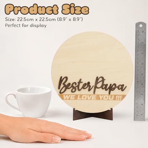 Personalized Bester Papa Handprint Sign