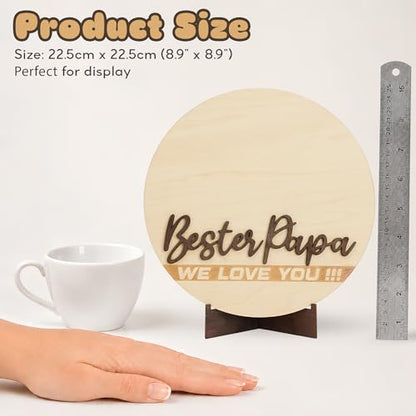Personalized Bester Papa Handprint Sign