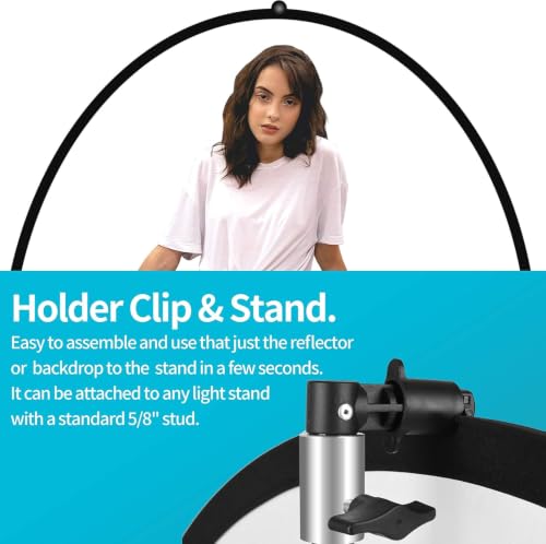 8.5FT Light Stand with Photography Reflector Holder Disc Clip