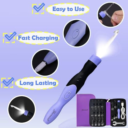17 Size Lighted Crochet Hooks 2.5mm~14mm (17 Count)