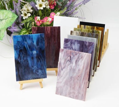 26 Pieces Stained Glass Sheets Variety Pack (26 Count)