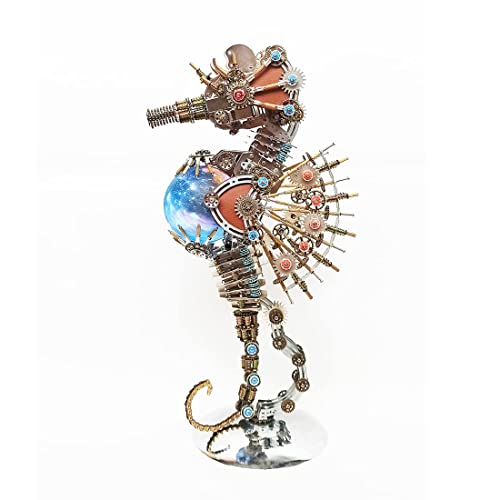 Meatalkitor 3D Puzzle Steampunk Seahorse Lamp