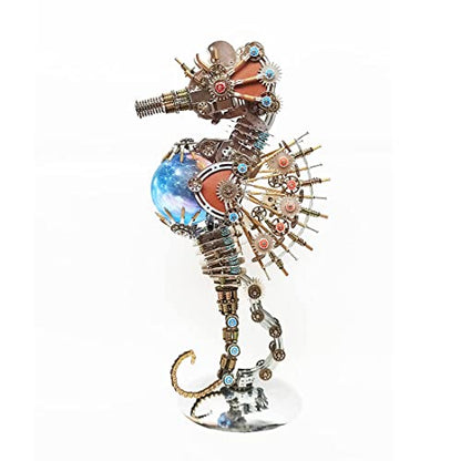 Meatalkitor 3D Puzzle Steampunk Seahorse Lamp