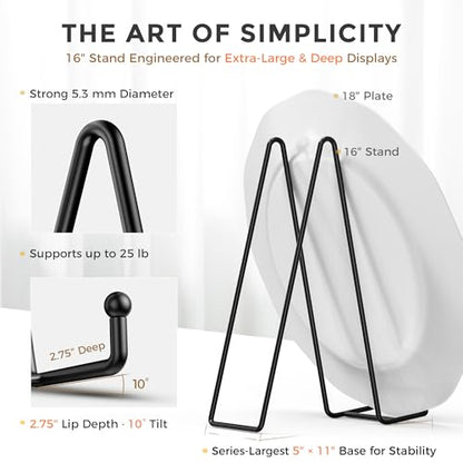 16 Inch Heavy Duty Plate Stand (2 Count)