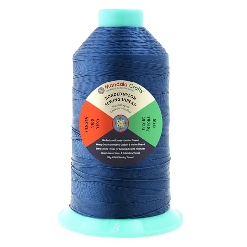 Size 92 280D T90 Airforce Blue Bonded Nylon Thread (3300 Foot)
