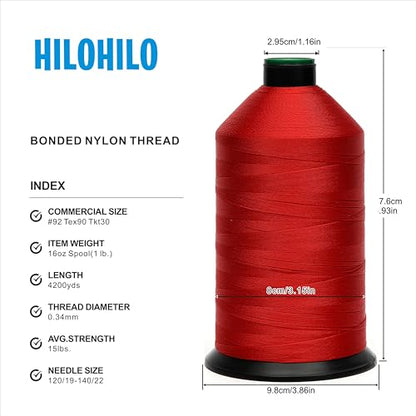Extra Strong Bonded Nylon Thread #92 Tex90
