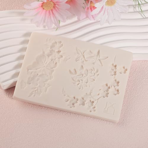 1 Pcs 3D Embossed Flower Fondant Mold