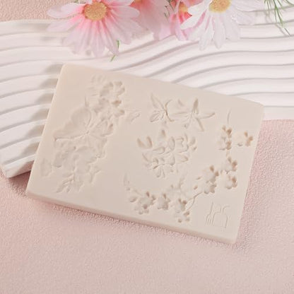 1 Pcs 3D Embossed Flower Fondant Mold