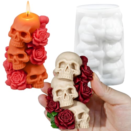 Halloween Skull Candle Mold