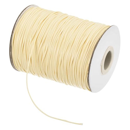 Waxed Cord 0.8mm Waxed Polyester Cord 175 Yard Wax String for Bracelet Making
