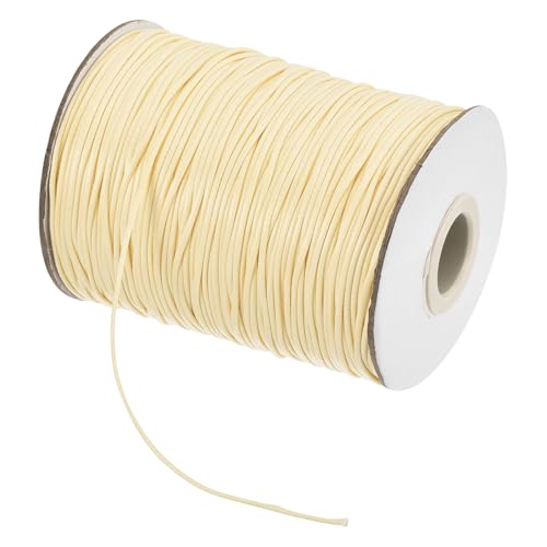 Waxed Cord 1mm Waxed Polyester Cord 175 Yard Wax String for Bracelet Making