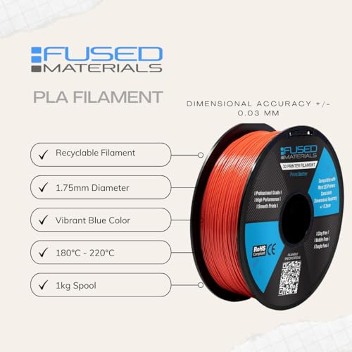 PLA Red 3D Printer Filament Fused Materials (35.27 Ounce)
