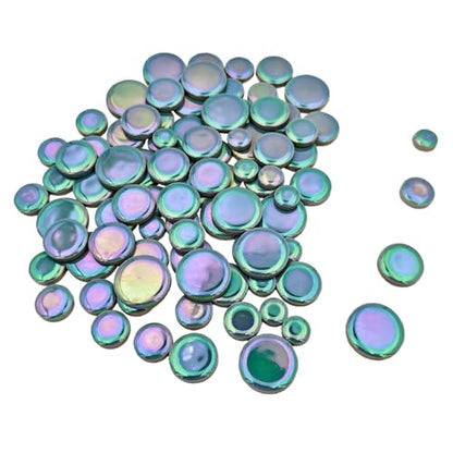 200g Iridescent Round Mosaic Tiles for Crafts Bulk