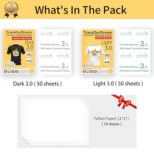 Tru Heat Transfer Paper for T Shirts