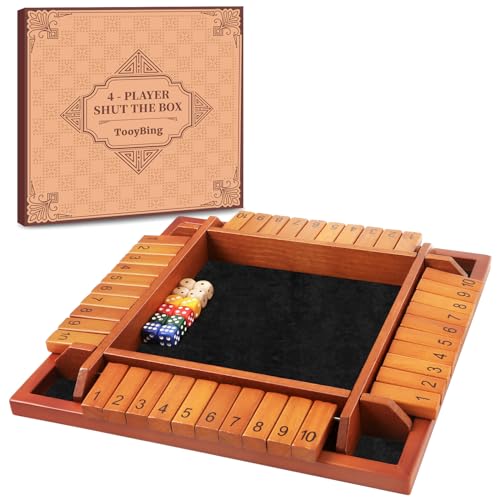 Upgraded 1 4 Players Shut The Box Dice Game