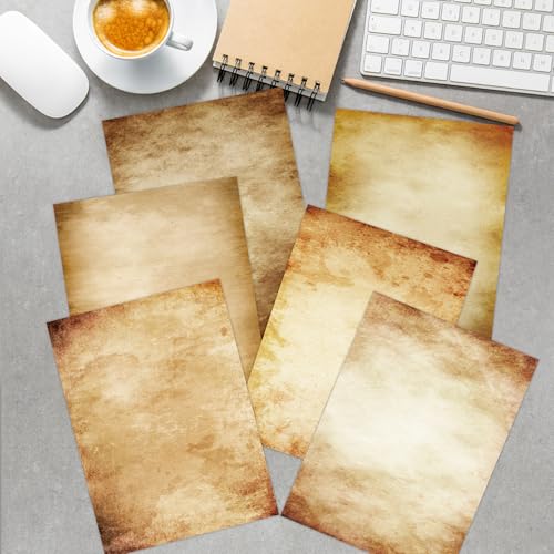 48 Sheets Vintage A4 Aged Parchment Paper