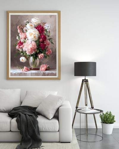 14 ct Counted Cross Stitch Kits for Adults Flowers Cross Stitch Patterns Stamped Printed Cross Stitch Kits