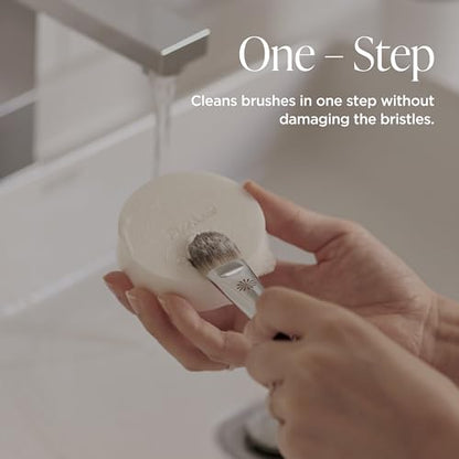 Brush Cleaner Soap with Case & Cleaning Mat