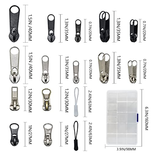 253Pcs Zipper Repair Kit Replacement with Installation Pliers Tool and Zipper Extension Pulls for Sleeping Bags Jacket Tent Luggage Backpacks Boots (253 Count)