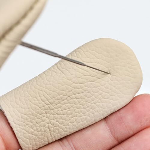 4 Pairs Leather Finger Protector Needle Felting Knitting Finger Thimble Guards Tools