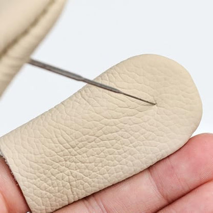 4 Pairs Leather Finger Protector Needle Felting Knitting Finger Thimble Guards Tools
