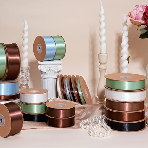 Brown Satin Ribbon 1 inch x 50 Yards