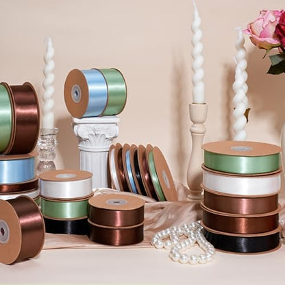Brown Satin Ribbon 1 inch x 50 Yards
