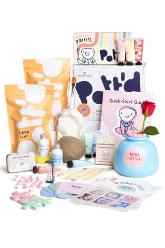 Air Dry Clay for Adults Date Night Special Edition. Beginners Home Pottery Kit. DIY Craft Kit for Adults. Kit Includes