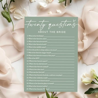 Bridal Shower Games Cards