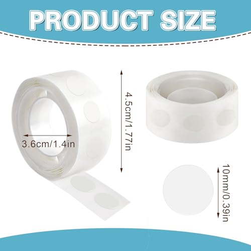 800Pcs Glue Points Dots 10mm Removable Balloon Glue Adhesive Dots (8 Count)