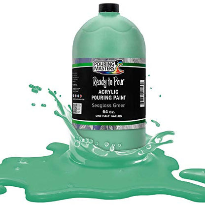 Seaglass Green Acrylic Ready to Pour Pouring Paint (64 Fl Oz)