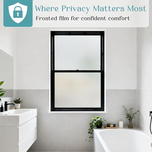 Frosted Window Privacy Film with Tools